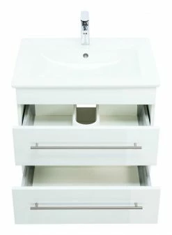 Waschtisch VENTICELLO - weiß Hochglanz - mit Keramikbecken -Baumarkt Verkaufsgeschäft 9003608300 04 1600Wx1600H