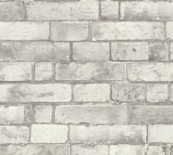 Vliestapete AUTHENTIC WALLS 2 - grau-weiß - 10 Meter