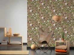 Papiertapete AUTHENTIC WALLS 2 - Stein - braun-grün - 10 Meter -Baumarkt Verkaufsgeschäft 9003722600 04 1600Wx1600H