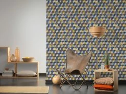 Vliestapete - AUTHENTIC WALLS 2 - blau-braun-grau - 10 Meter -Baumarkt Verkaufsgeschäft 9003723600 03 1600Wx1600H