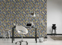 Vliestapete - AUTHENTIC WALLS 2 - blau-braun-grau - 10 Meter -Baumarkt Verkaufsgeschäft 9003723600 04 1600Wx1600H