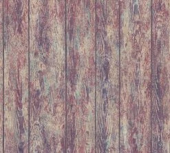 Vliestapete - BOHO LOVE - Holz - beige-rot-lila - 10 Meter