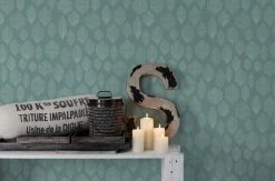 Vliestapete - COLIBRI - Blätter - weiß-grün - 10 Meter -Baumarkt Verkaufsgeschäft 9003731000 04 1600Wx1600H