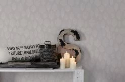 Vliestapete - COLIBRI - Blätter - weiß-grau-beige - 10 Meter -Baumarkt Verkaufsgeschäft 9003731100 04 1600Wx1600H