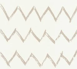 Vliestapete Designdschungel by Laura N.- metallic weiß - Grafik - 10 Meter