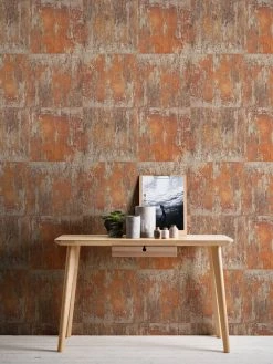 Vliestapete - MATERIAL - Stahlwand - braun-grau-metallic - 10 Meter -Baumarkt Verkaufsgeschäft 9003737800 03 1600Wx1600H