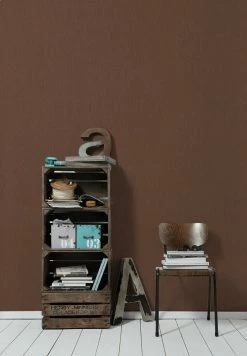 Vliestapete - MATERIAL - Streifen - braun - 10 Meter -Baumarkt Verkaufsgeschäft 9003738000 04 1600Wx1600H