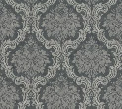 Vliestapete - schwarz-grau - 10 Meter