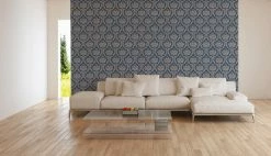 Vliestapete - blau-metallic-beige - 10 Meter -Baumarkt Verkaufsgeschäft 9003742000 03 1600Wx1600H