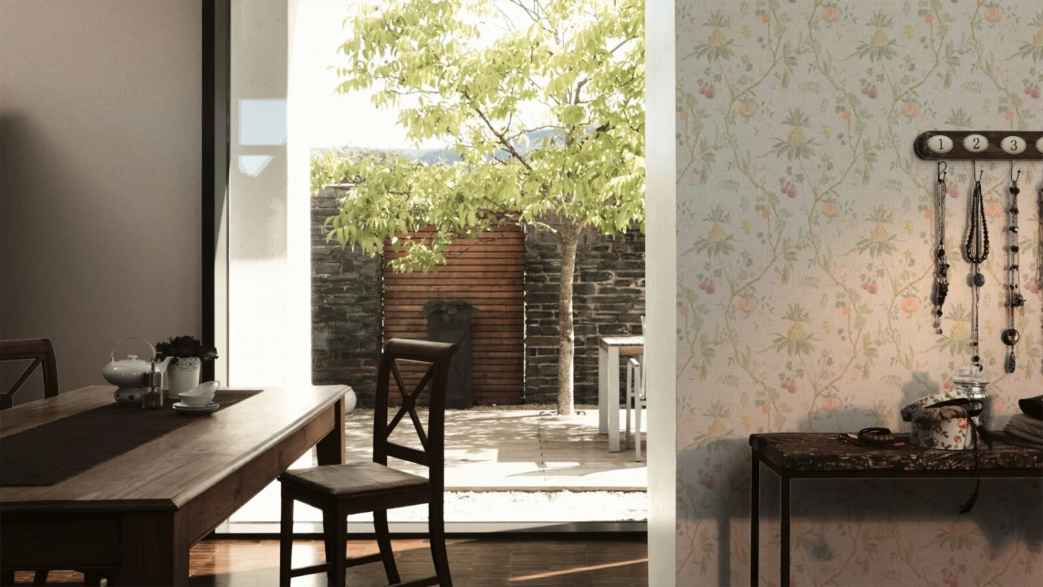 Vliestapete PARADISE GARDEN - braun-gelb-grün - Blumen - 10 Meter 3 Vliestapete PARADISE GARDEN - braun-gelb-grün - Blumen - 10 Meter – Bild 3