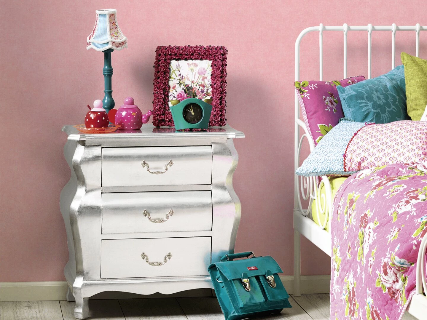 Vliestapete - rosa - 10 Meter 4 Vliestapete - rosa - 10 Meter – Bild 4