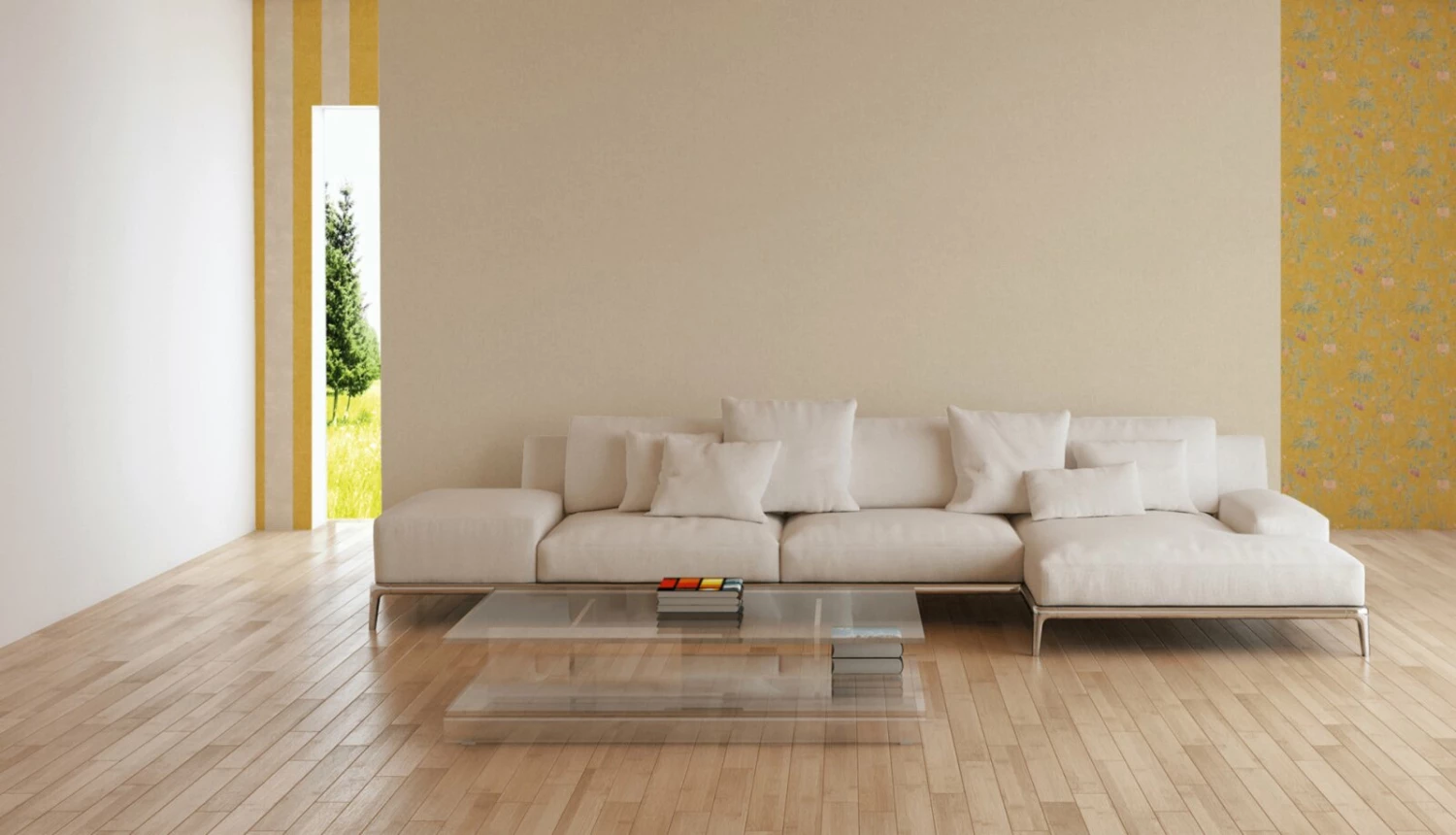 Vliestapete - beige - 10 Meter 2 Vliestapete - beige - 10 Meter – Bild 2