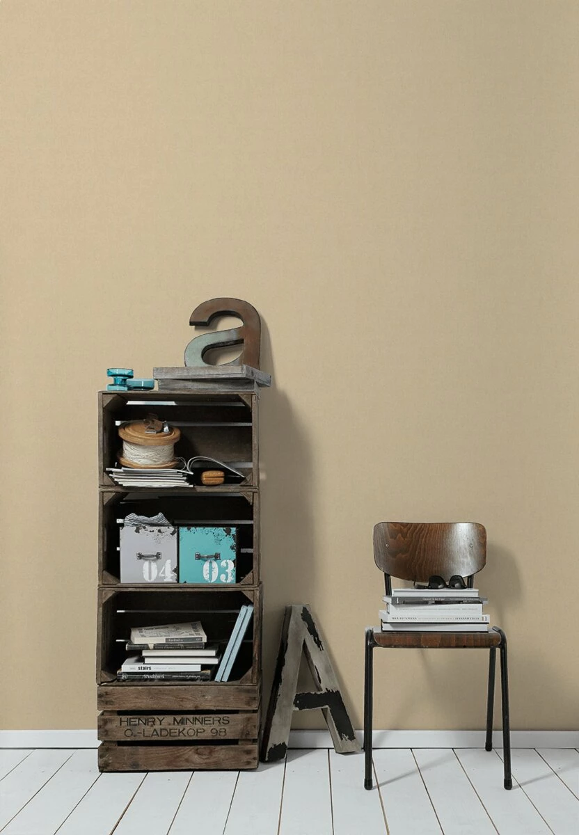 Vliestapete - beige-metallic - uni - 10 Meter 3 Vliestapete - beige-metallic - uni - 10 Meter – Bild 3