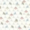 Vliestapete - beige-blau-rosa - Modern - 10 Meter
