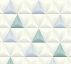 Vliestapete - blau-grau-weiß - Modern - 10 Meter