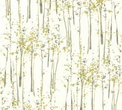 Vliesapete - gelb-grau-weiß - Natur - 10 Meter