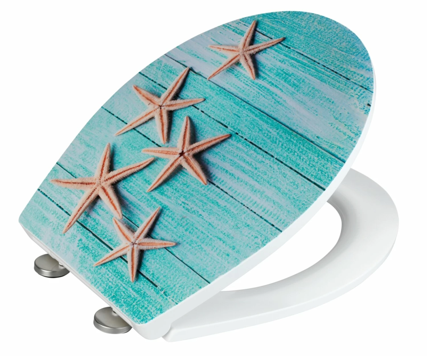 WENKO WC-Sitz MEDIASTER - Seesterne - Absenkautomatik 3 WENKO WC-Sitz MEDIASTER - Seesterne - Absenkautomatik – Bild 3