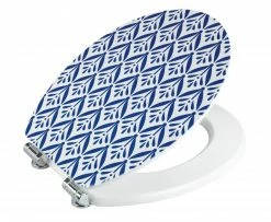 WENKO WC-Sitz LORCA - blau-weiß - Absenkautomatik -Baumarkt Verkaufsgeschäft 9003863700 03 1600Wx1600H