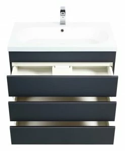 Stand Waschtisch - anthrazit Seidenglanz - 90 cm -Baumarkt Verkaufsgeschäft 9004045600 03 1600Wx1600H