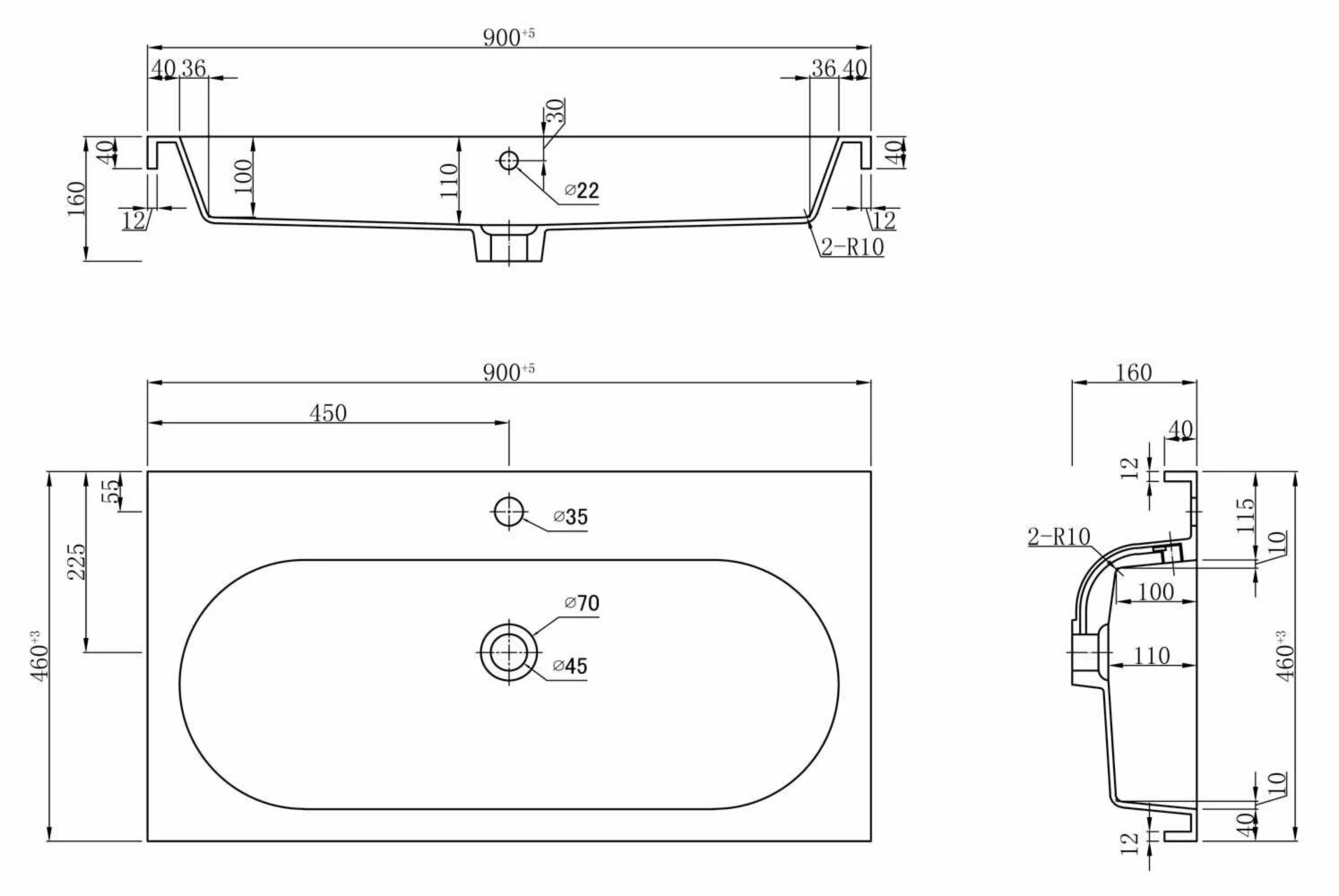 Stand Waschtisch - Betonoptik - 90 cm 4 Stand Waschtisch - Betonoptik - 90 cm – Bild 4
