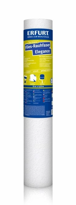 Erfurt Vlies-Rauhfaser ELEGANCE - weiß - 15 Meter