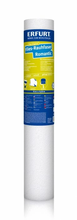 Erfurt Vlies-Rauhfaser ROMANTIC - weiß - 15 Meter