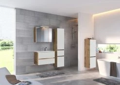 Waschtisch LUCCA - weiß matt-Wotan Eiche - 80 cm -Baumarkt Verkaufsgeschäft 9004338900 03 1600Wx1600H