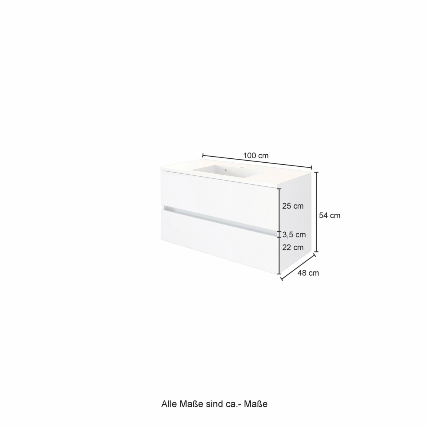 Waschtisch LUCCA - Wotan Eiche-grafitgrau - 100 cm 4 Waschtisch LUCCA - Wotan Eiche-grafitgrau - 100 cm – Bild 4