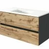Waschtisch LUCCA - Wotan Eiche-grafitgrau - 100 cm