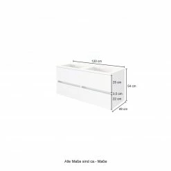 Doppelwaschtisch LUCCA - weiß matt-Wotan Eiche - 120 cm 7 Doppelwaschtisch LUCCA - weiß matt-Wotan Eiche - 120 cm -Baumarkt Verkaufsgeschäft 9004339500 04 1600Wx1600H