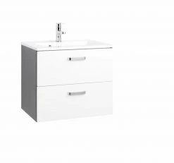 Waschtisch BOLOGNA - grafitgrau-weiß Hochglanz - 60 cm