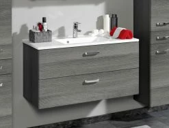 Waschtisch BOLOGNA - grafitgrau-Eiche rauchsilber - 90 cm -Baumarkt Verkaufsgeschäft 9004349700 03 1600Wx1600H