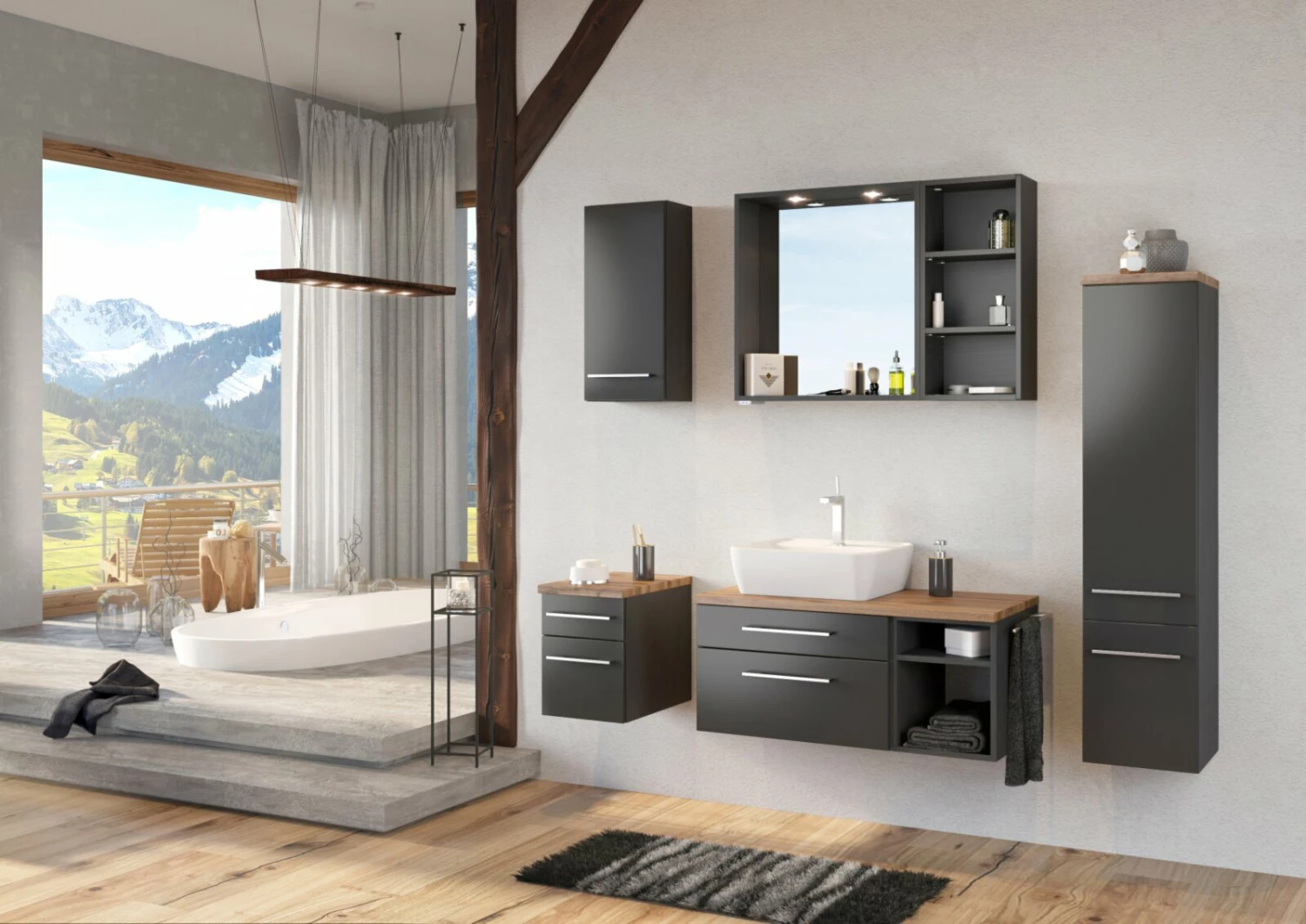 Aufsatzbecken DAVOS - weiß - Keramik - 45 cm breit 4 Aufsatzbecken DAVOS - weiß - Keramik - 45 cm breit – Bild 4