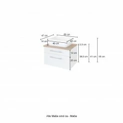 Waschtisch DAVOS - Wotaneiche - 60 cm breit -Baumarkt Verkaufsgeschäft 9004361500 04 1600Wx1600H