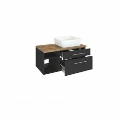 Waschtisch DAVOS - grafitgrau-Wotaneiche - inklusive Becken - 90 cm 6 Waschtisch DAVOS - grafitgrau-Wotaneiche - inklusive Becken - 90 cm -Baumarkt Verkaufsgeschäft 9004361700 03 1600Wx1600H