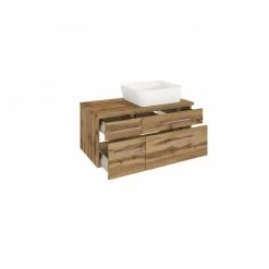 Waschtisch DAVOS - Wotaneiche - 2 Schubkästen - Becken recht - 90 cm breit 6 Waschtisch DAVOS - Wotaneiche - 2 Schubkästen - Becken recht - 90 cm breit -Baumarkt Verkaufsgeschäft 9004362400 03 1600Wx1600H