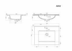 Waschtisch HOMELINE 60 - anthrazit Seidenglanz - mit Waschbecken - 61 cm -Baumarkt Verkaufsgeschäft 9004398600 04 1600Wx1600H