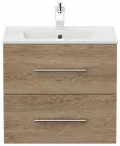 Waschtisch HOMELINE 60 - Eiche hell - mit Waschbecken - 61 cm -Baumarkt Verkaufsgeschäft 9004398700 03 1600Wx1600H