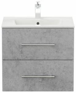 Waschtisch HOMELINE 60 - Betonoptik - mit Waschbecken - 61 cm -Baumarkt Verkaufsgeschäft 9004398800 03 1600Wx1600H