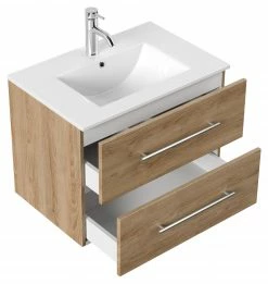 Waschtisch HOMELINE 70 - Eiche hell - mit Waschbecken - 71 cm -Baumarkt Verkaufsgeschäft 9004399100 03 1600Wx1600H