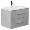 Waschtisch HOMELINE 70 - Betonoptik - mit Waschbecken - 71 cm