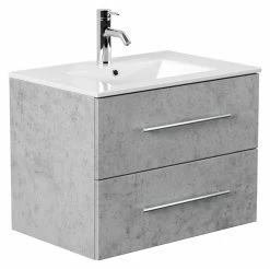 Waschtisch HOMELINE 70 - Betonoptik - mit Waschbecken - 71 cm