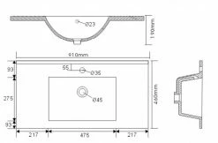 Waschtisch HOMELINE - Eiche hell - mit Waschbecken - 90 cm -Baumarkt Verkaufsgeschäft 9004399900 04 1600Wx1600H