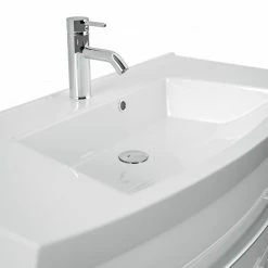 Waschtisch - weiß Hochglanz - mit Waschbecken - 100 cm 6 Waschtisch - weiß Hochglanz - mit Waschbecken - 100 cm -Baumarkt Verkaufsgeschäft 9004404500 03 1600Wx1600H