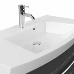 Waschtisch - anthrazit seidenglanz - mit Waschbecken - 100 cm 6 Waschtisch - anthrazit seidenglanz - mit Waschbecken - 100 cm -Baumarkt Verkaufsgeschäft 9004404600 03 1600Wx1600H