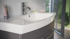 Waschtisch - anthrazit seidenglanz - mit Waschbecken - 100 cm 7 Waschtisch - anthrazit seidenglanz - mit Waschbecken - 100 cm -Baumarkt Verkaufsgeschäft 9004404600 04 1600Wx1600H