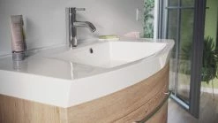 Waschtisch - Eiche hell - mit Waschbecken - 100 cm -Baumarkt Verkaufsgeschäft 9004404700 04 1600Wx1600H