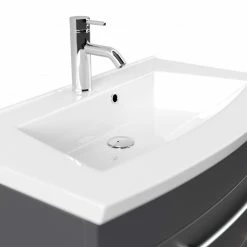 Waschtisch - anthrazit seidenglanz - mit Waschbecken - 82 cm -Baumarkt Verkaufsgeschäft 9004405000 03 1600Wx1600H