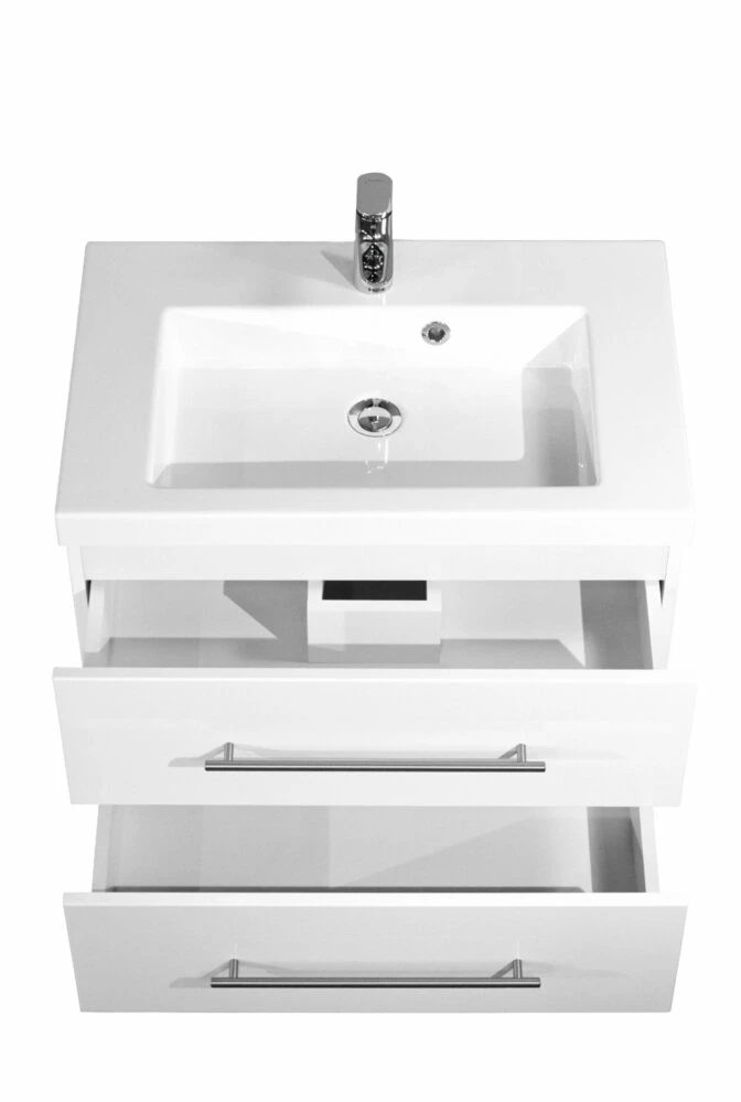 Waschtisch AURORA - weiß Hochglanz-weiß - mit Waschbecken - 70 cm 3 Waschtisch AURORA - weiß Hochglanz-weiß - mit Waschbecken - 70 cm – Bild 3