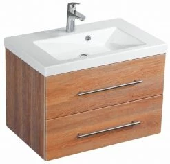 Waschtisch AURORA - Eiche hell - mit Waschbecken - 70 cm